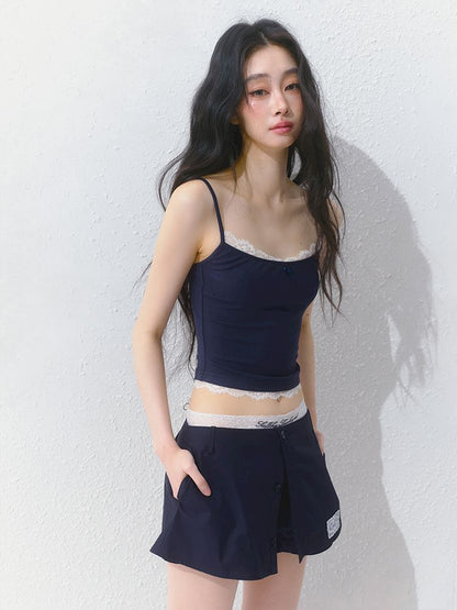 Slim inner suspenders two-piece suit【s0000012141】