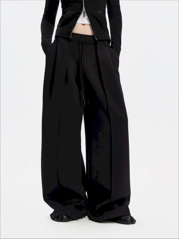 American Scimitar Drape Wide-Leg Slacks【s0000014877】