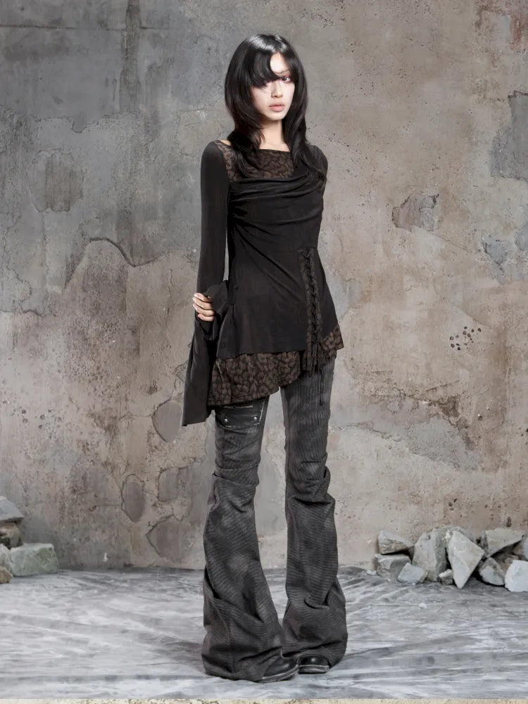 Fake Two-Piece Crew Neck Knit Blouse【s0000014129】