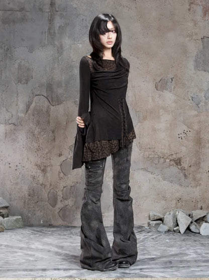 Fake Two-Piece Crew Neck Knit Blouse【s0000014129】