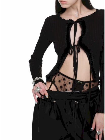 Polka Dot Lace Garter Belt【s0000011612】