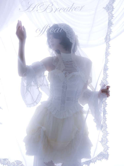 Cross Cut Out Jacquard Halter Gothic Coat【s0000014685】