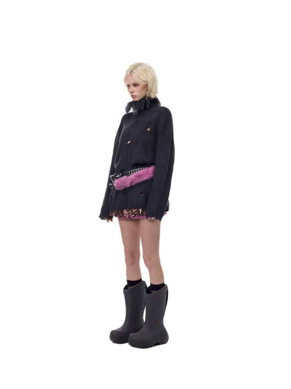 Electric Moon High Collar Sweater【s0000015114】