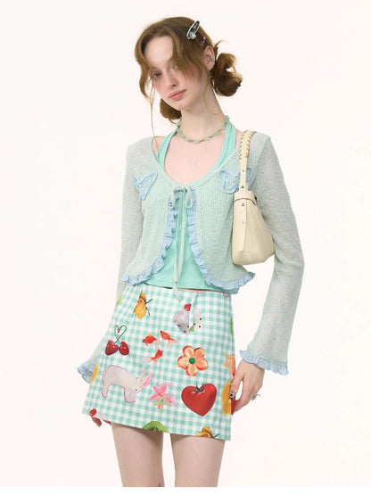 Butterfly Lace Knit Cardigan【s0000012229】