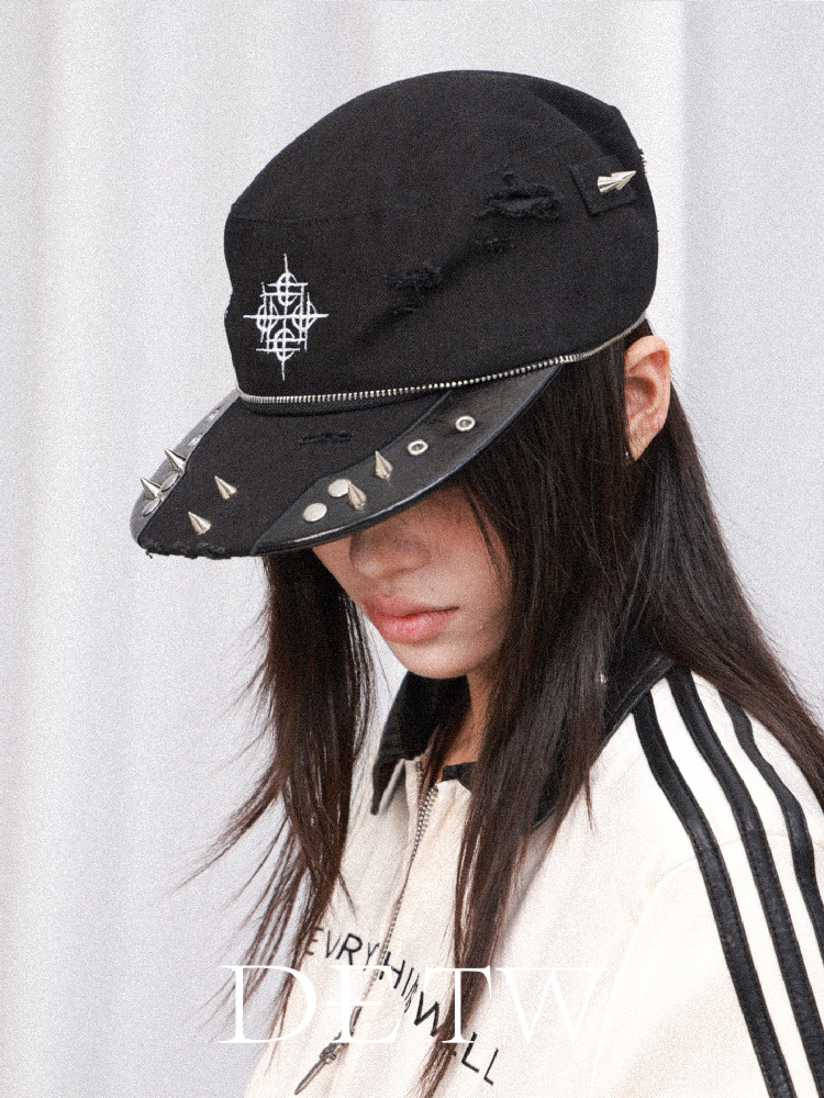 Embroidered Metal Rivet Flat Baseball Cap【s0000019115】