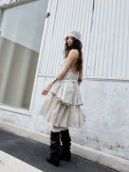 Romantic Sequin Halterneck Dress【s0000016863】