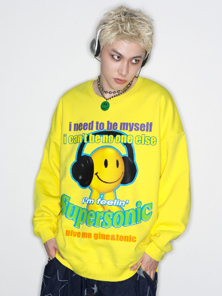 American Casual Street Smiley Loose Pullover [S0000010265]