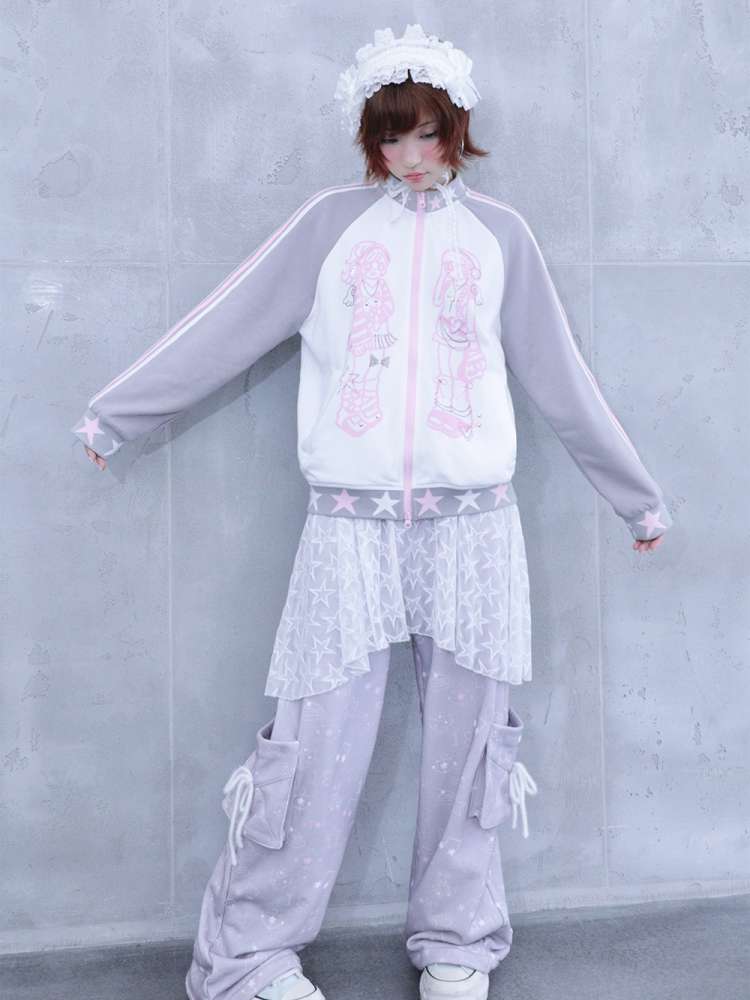 Dream Core Lace Straight Sweatpants【s0000014695】