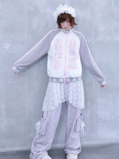 Dream Core Lace Straight Sweatpants【s0000014695】