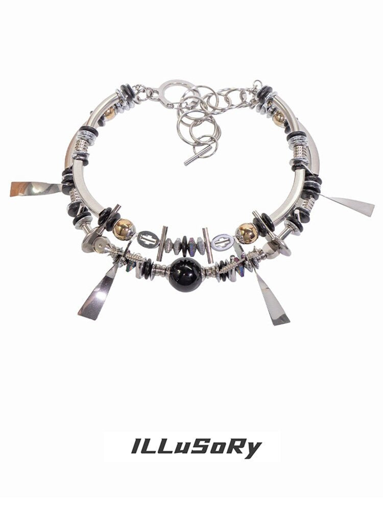 Futuristic Mechanical Choker Clavicle Chain【s0000018865】