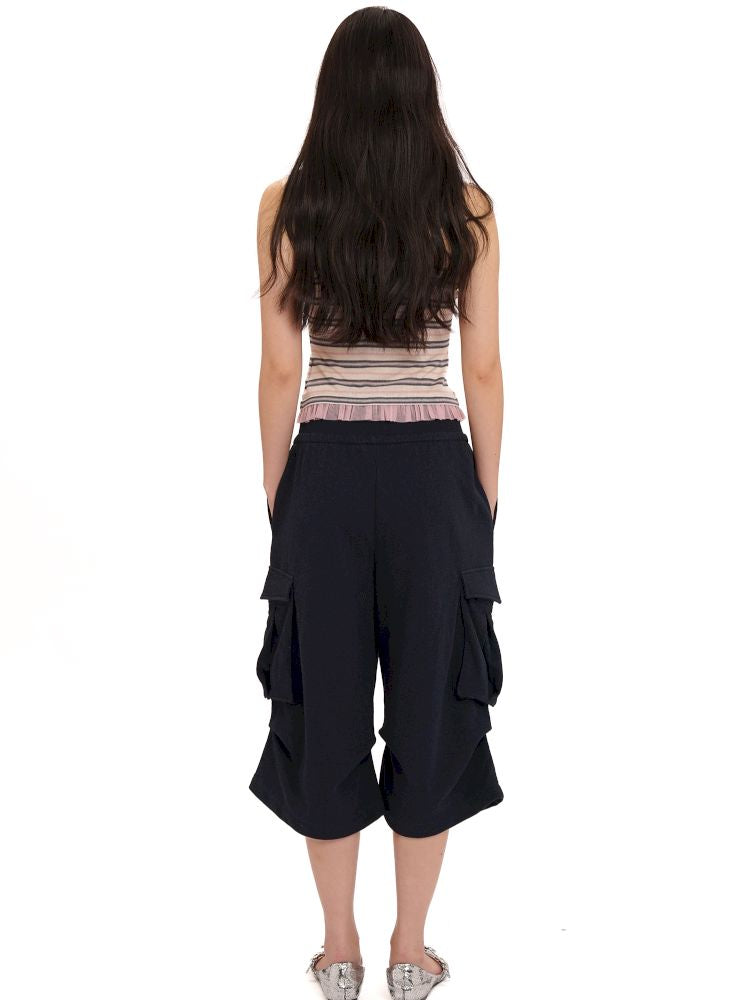 Mesh Shell Label Camisole Tank Top【s0000013447】