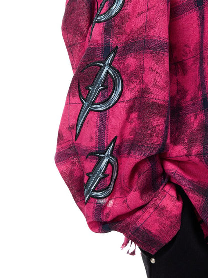 Electric Moon Riveted Plaid Shirt【s0000017724】