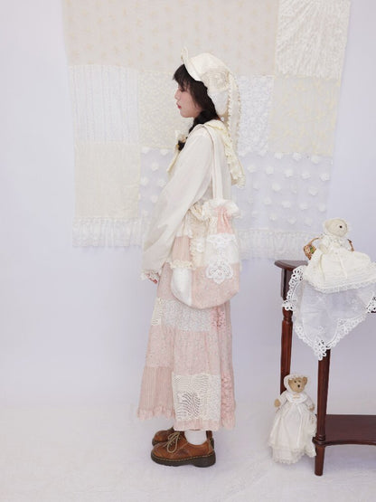 Crushed Flower Patchwork Skirt【s0000016508】