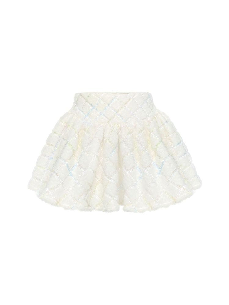 Collarless Bubble Sleeve Short Jacket Set【s0000005138】