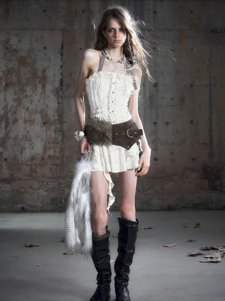 Patchwork Fringe Pocket Waist Belt【s0000013964】