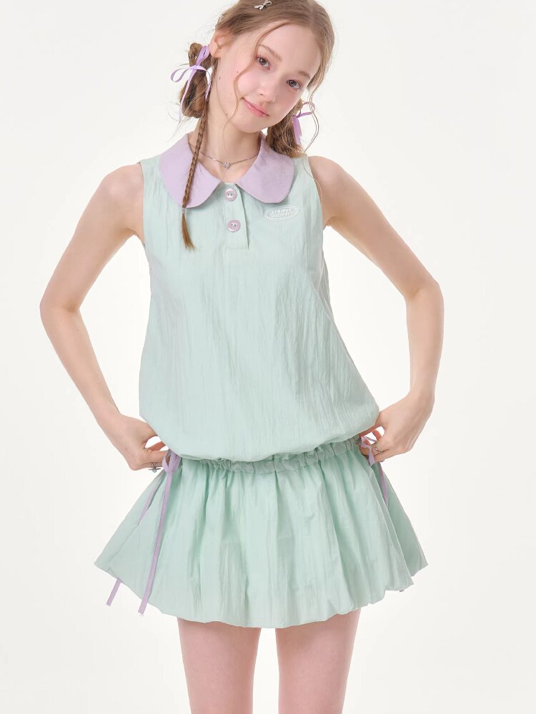 Mint Green Doll Collar Dress【s0000016614】