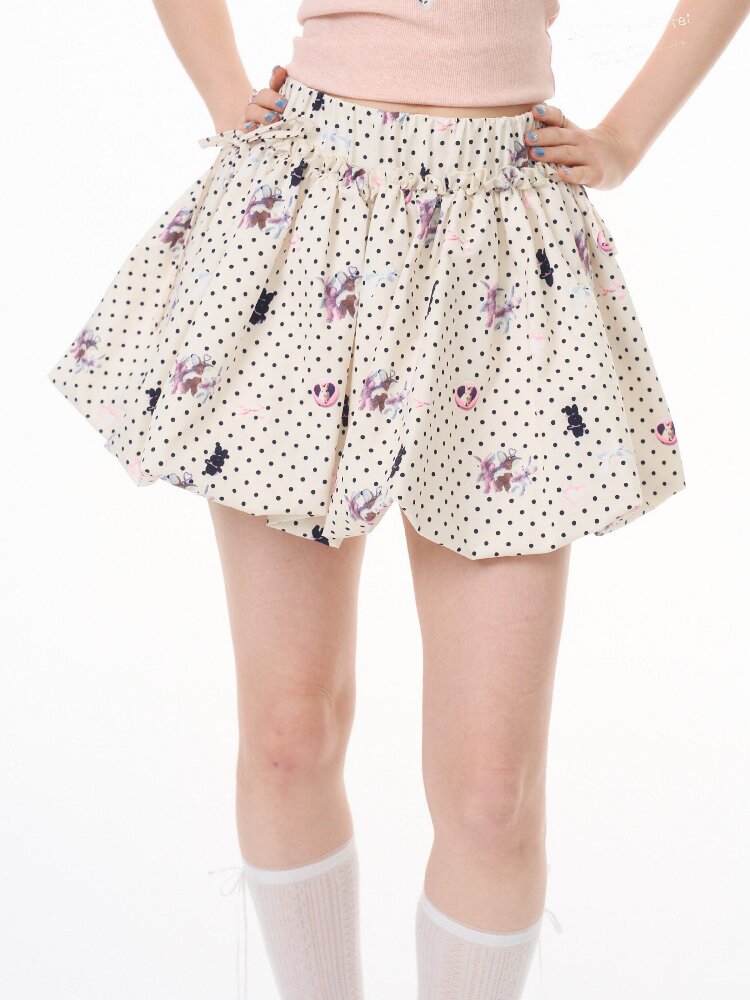 Rabbit Polka Dot Bud Pocket Skirt【s0000016624】