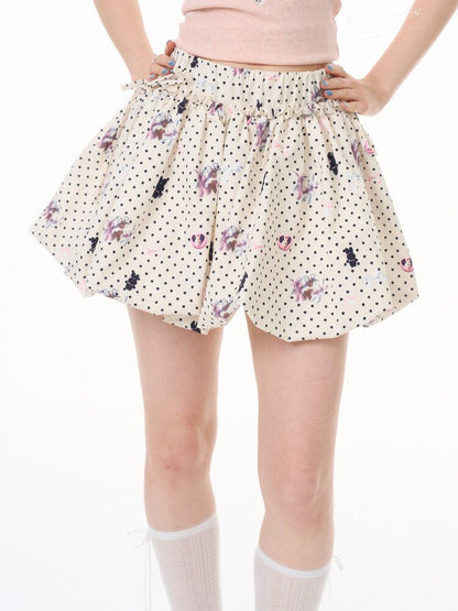 Rabbit Polka Dot Bud Pocket Skirt【s0000016624】