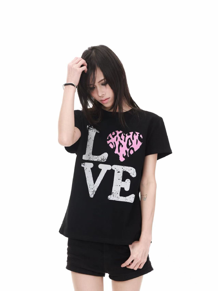 Leopard Print Love Street Tee【s0000018218】