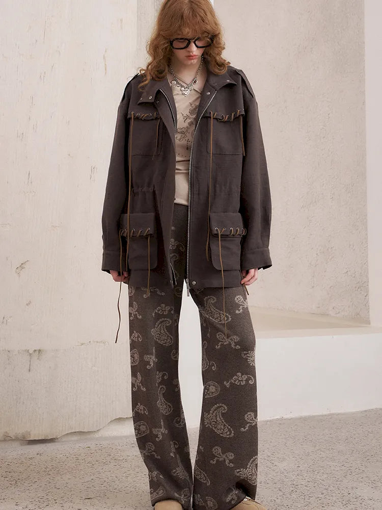Pocket Drawstring Windbreaker-Style Trench Coat【s0000014060】