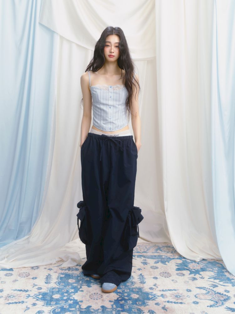 Sporty Loose Pockets Wide Leg Pants【s0000012157】