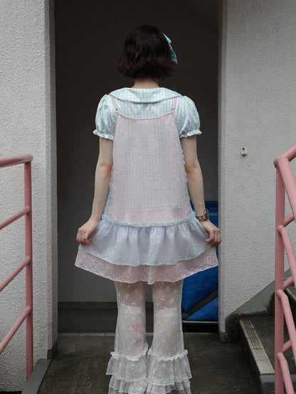 Patchwork Rhinestone Mesh Dress【s0000017759】