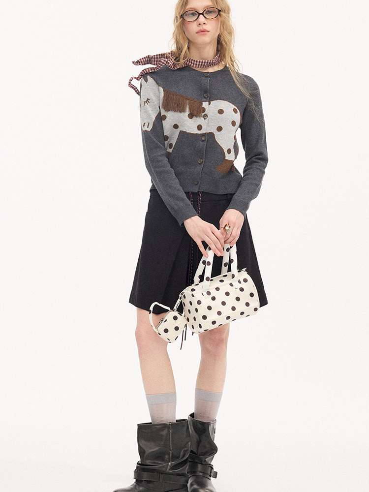 Polka Dot Pony Knit Cardigan【s0000015403】