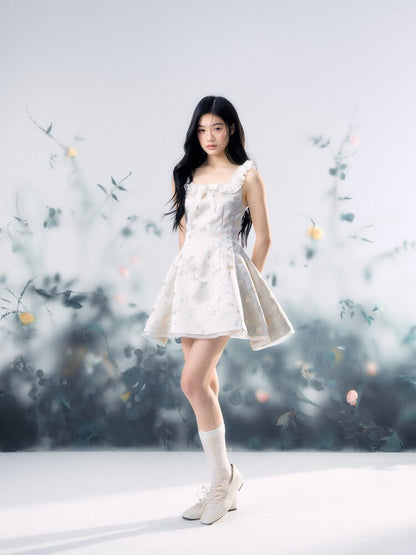 Oil Painting Jacquard Rose Dress【s0000015915】