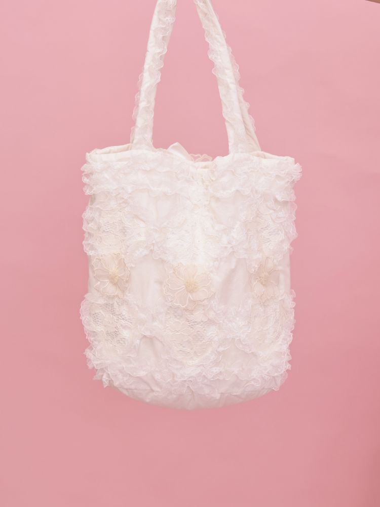 Embroidery sandwich cotton shoulder bag【s0000013499】