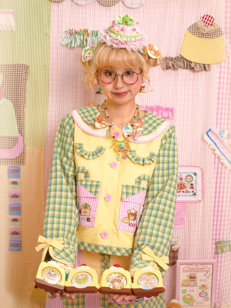 Jacket & Patchwork Half Skirt Set【s0000013703】