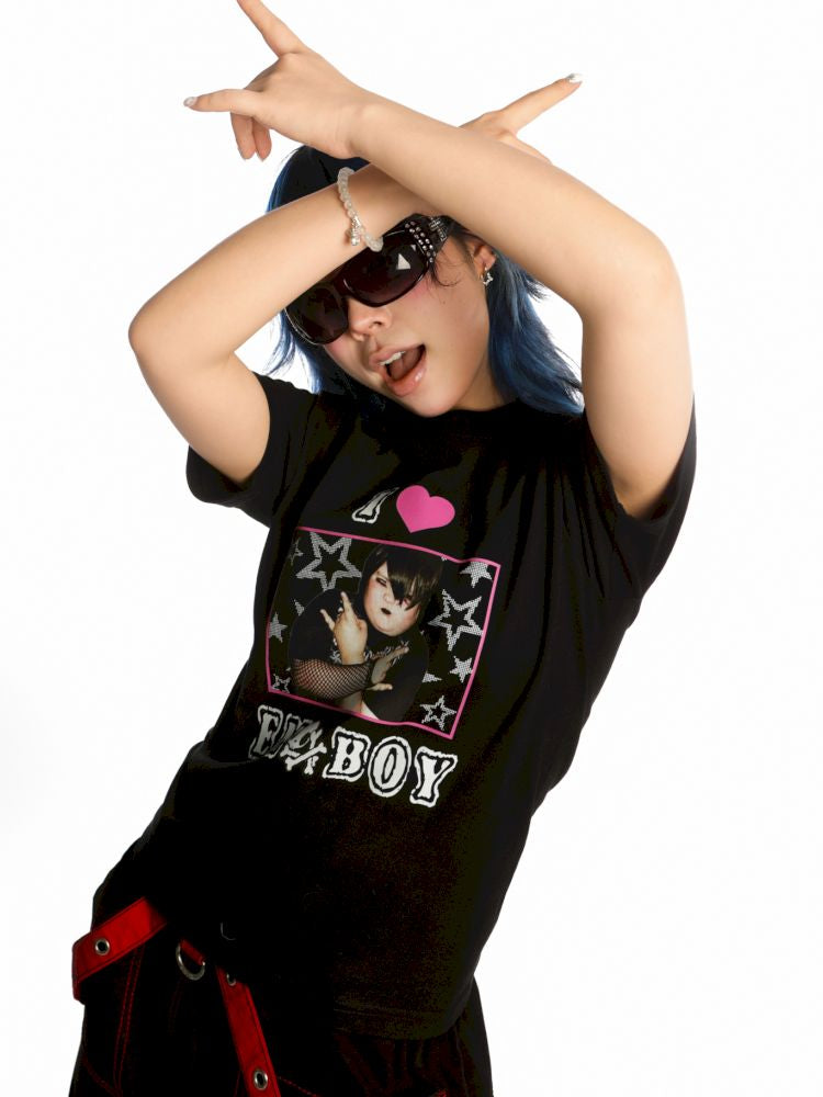 Abipunk rock slogan T-shirt【s0000013173】