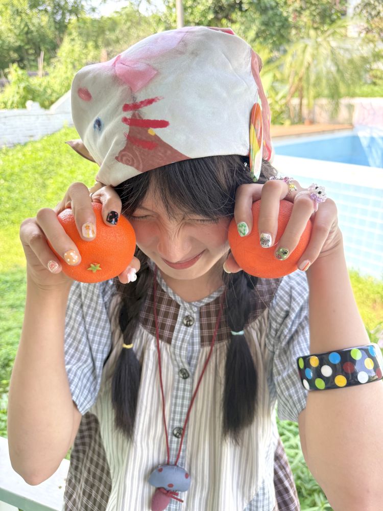 Color Block Cat Print Headscarf【s0000012774】