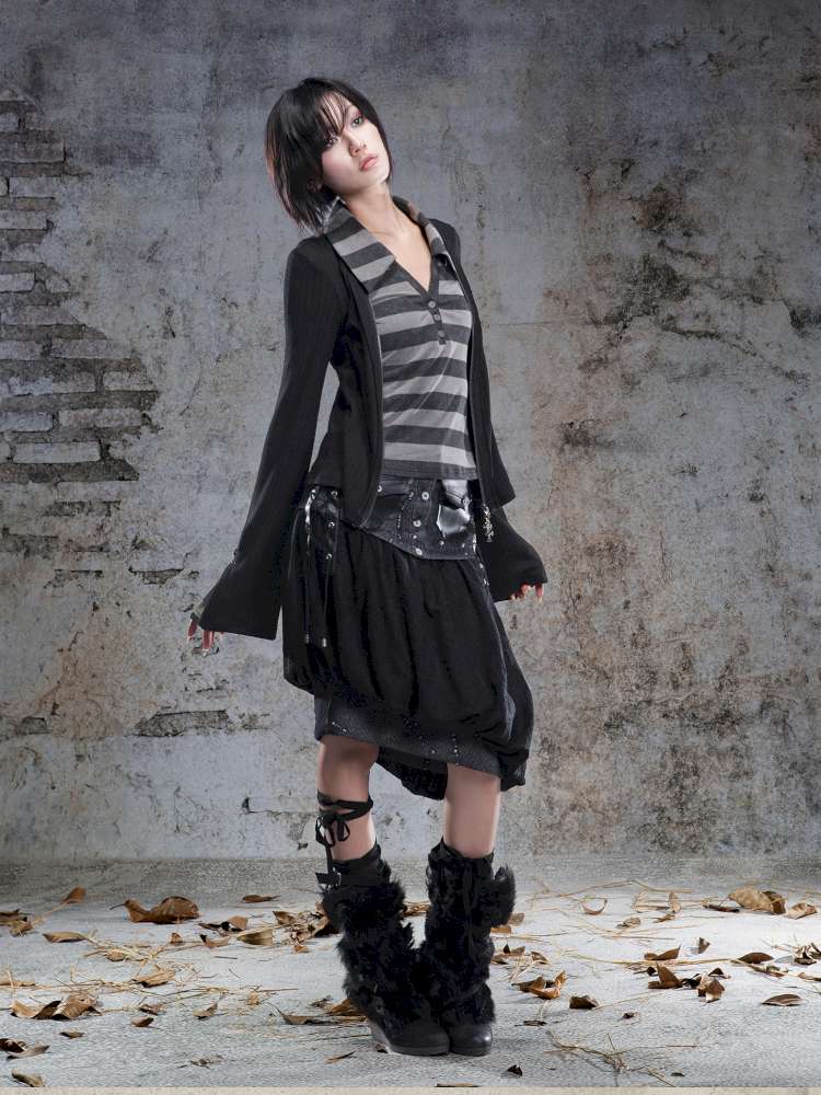 V-Neck Pullover Long-Sleeve Knit Top【s0000014492】