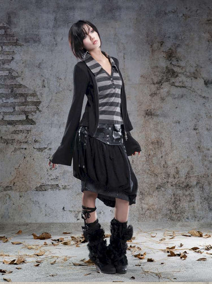 V-Neck Pullover Long-Sleeve Knit Top【s0000014492】