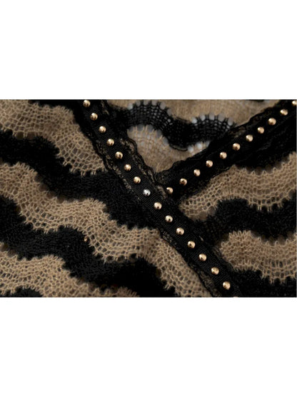 Two-Piece Set Striped Knit Top【s0000013953】