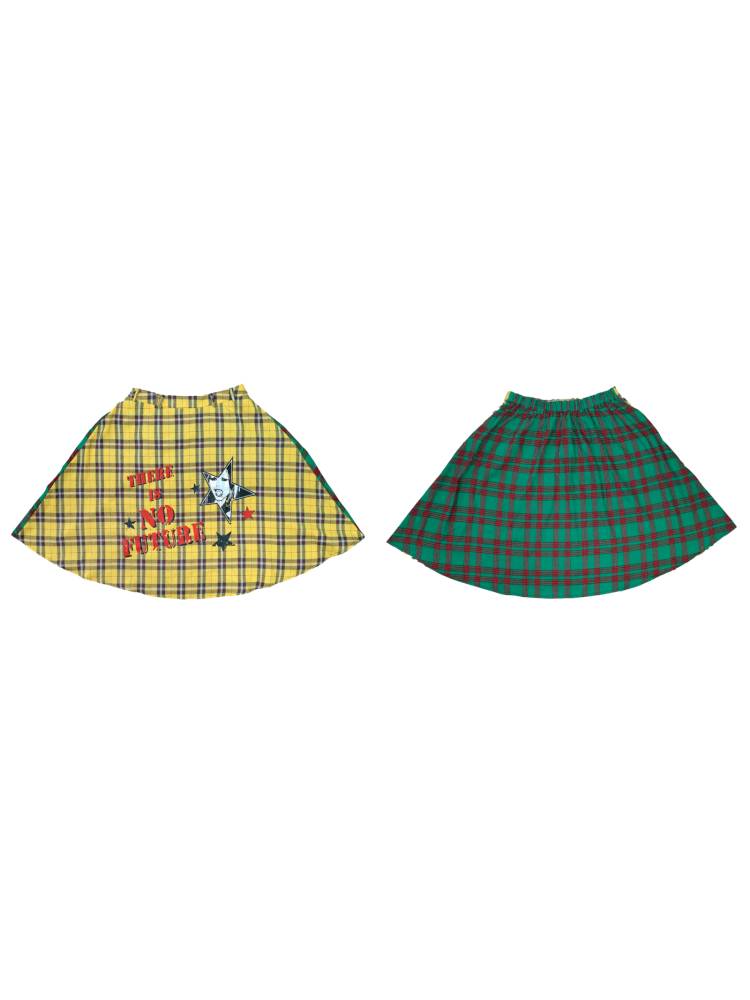 Vintage layered butt curtain skirt【s0000014378】