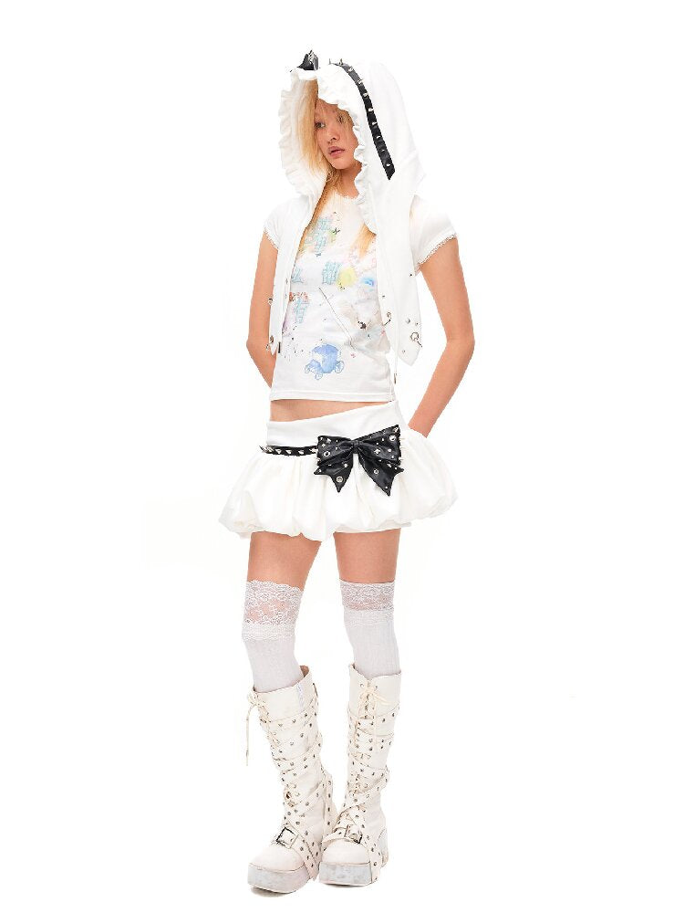 Stud Bow Design Pumpkin Skirt【s0000016934】