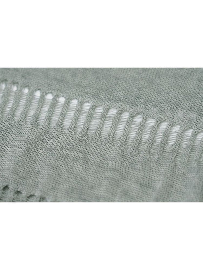 Raglan Cutout Knit Cowl Top【s0000012640】