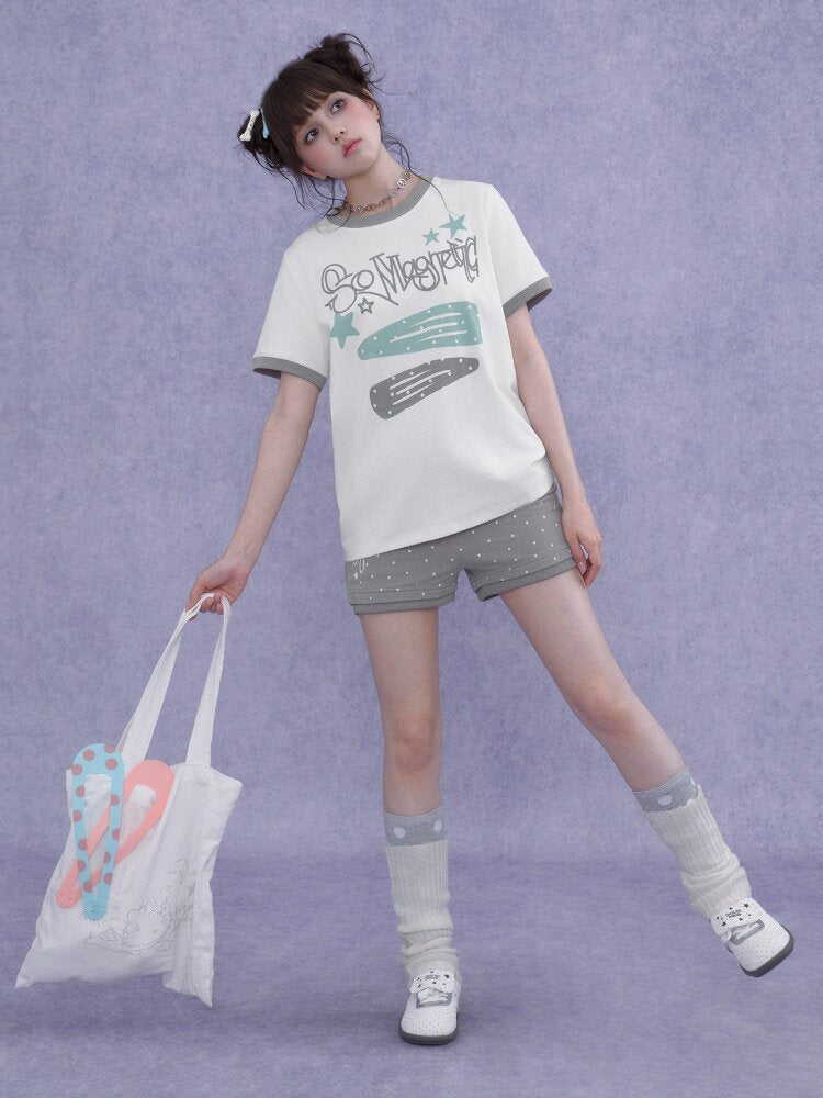 Print Crew Neck Short Sleeve T-Shirt【s0000016646】