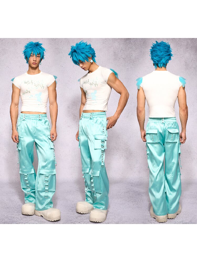 Rhinestone Fairy Wing Short Sleeve T Shirt【s0000018732】