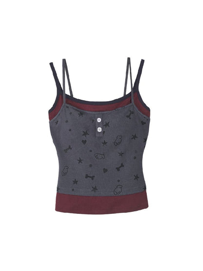 Printed Cami Tank Top【s0000012077】