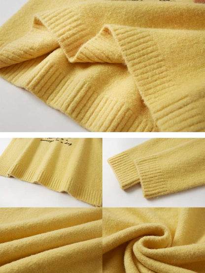 Soft Glutinous Round Neck Sweater【s0000015215】