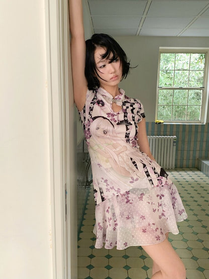 Vintage Pattern Cheongsam Dress【s0000018095】