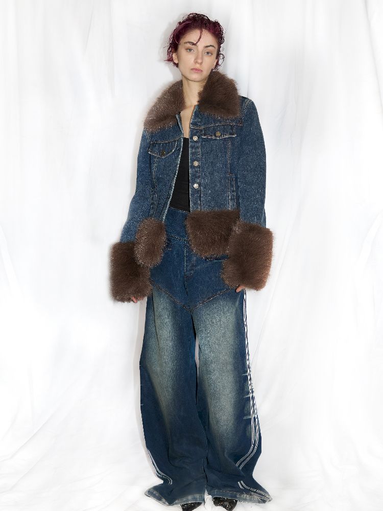 FOX FUR COWBOY JACKET [S0000010953]