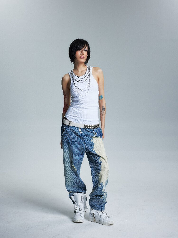 Two Color Slimming Metal Chain Vest【s0000016999】
