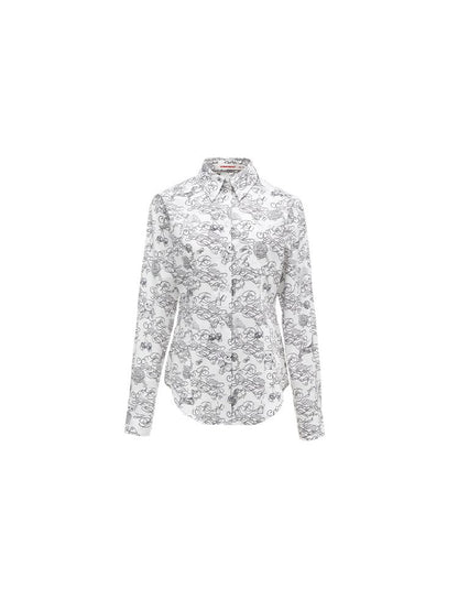 Letter Full Print Long Sleeve Shirt [S0000010220]