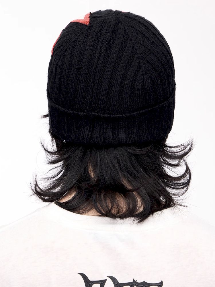 자수 따뜻한 니트 모자 [S0000011360]