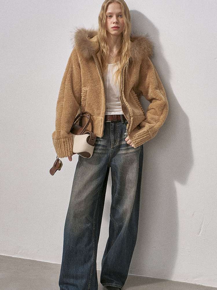 Bear Ears Velvet Faux Fur Jacket【s0000015235】