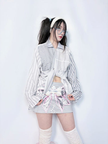 Loose casual versatile long-sleeved blouse【s0000013282】