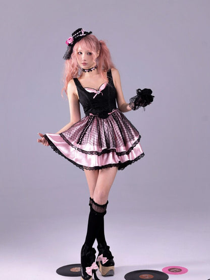 Baroque Relief Black Puffy Skirt Jsk【s0000016223】